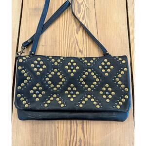 Lucky Brand Black and Gold Crossbody Bag